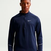 nike miler  camiseta de running hombres - azul oscuro plateado