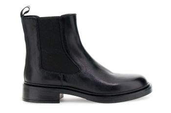botines de piel con elástico black