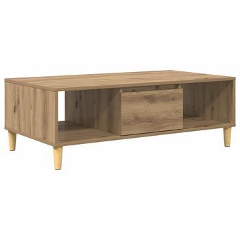 Mesa De Café Roble Artisan 103.5 X 60 X 35 Cm