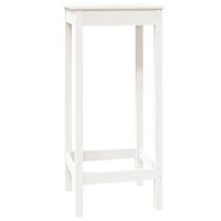 mesa alta de bar  mesa de bistro madera maciza de pino blanco 50x50x110 cm