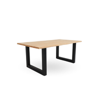 mesa de comedor liev mesa salon en color madera natural 180x100 cm