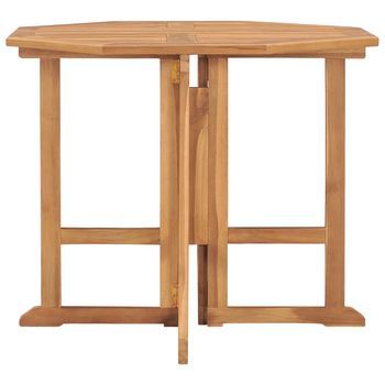 Mesa De Comedor | Mesa De Cena Plegable Para Jardín Madera De Teca 90x90x75 Cm