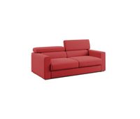 dylan sofa con pouf extraible en tejido efecto algodon impermeable 158 cm rojo