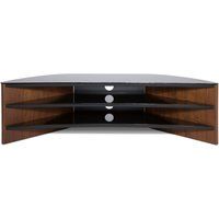 alphason finewoods curve 1400 tv stand - walnut black