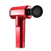 pistola de masaje muscular fascia gun j-27 4 intensidades con velocidad de 1800 a 4800 rpm 4 cabezales 135x53x185 cm color rojo