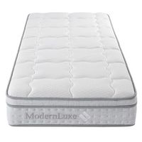 colchon 90x200 cm de muelles ensacados y espuma fria hibrido 25cm firmeza h3 7 zonas blanco y gris