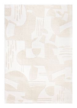 Alfombra moderna Lusenta beige 80x150 cm