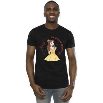 Disney Camiseta Beauty And The Beast I'd Rather Be Reading para hombre