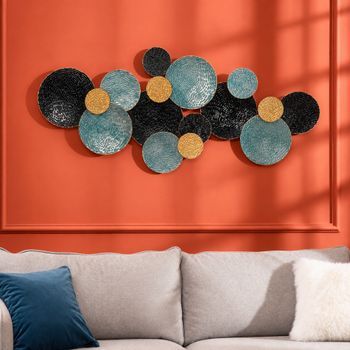 Decoración Para Pared De Metal Homcom 121x53 Cm-multicolor