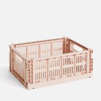 hay colour crate - soft pink - m