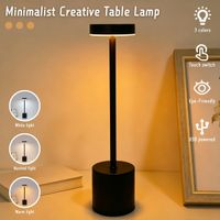 1 pieza de lampara de mesa decorativa moderna control tactil 3 temperaturas de color brillo ajustable para dormitorio estudio sala de estar