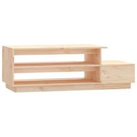 mesa de centro 120x50x405 cm madera - marron