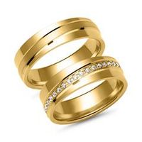 alianzas de oro con 38 diamantes