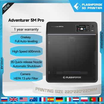 Flashforge Adventurer 5M Pro impresora 3d extrusora directa de nivelación automática de alta velocidad apagado automático con cámara