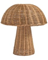 lampara de mesa seta  ratan natural