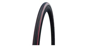 Neumatico de carretera schwalbe lugano ii de 700 mm  tipo de tubo  compuesto de silice k guard con cable  negro  rojo  rayas