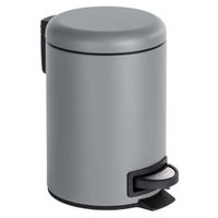 cubo de pedal para cosmetica leman gris 3 lts superficie matizada