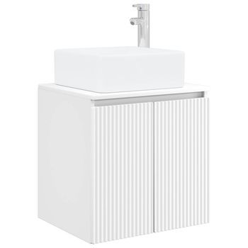 Vanidad Con Lavabo De Pared Blanco 53 X 35 X 63 Cm Vidaxl