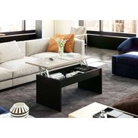 mesa de centro mirta elevable 100x50x44 negro y roble