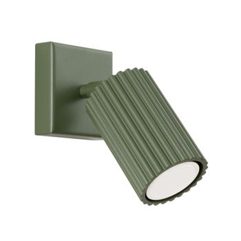 Lámpara de pared verde oliva aluminio alt. 8 cm