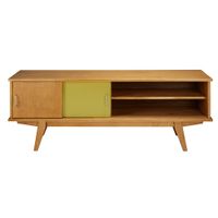 mueble tv de pino de 150 cm con puertas correderas