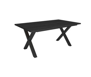 Mesa comedor, mesa fija cocina y salón, 167x90x74cm, para 8 comensales, muebles comedor, estilo industrial, negro