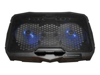 BASE REFRIGERACION PARA PORTATILES CONCEPTRONIC 2 VENTILADORES 125MM HASTA 15,6