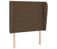 vidaxl cabecero con orejas de tela marron oscuro 103x23x118128 cm