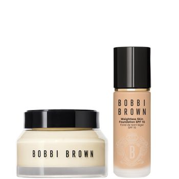 Bobbi Brown Hydrating Duo: Vitamin Enriched Face Base+ & Weightless Skin Foundation Bundle (Various Shades) - Beige