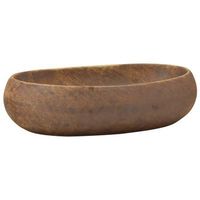 lavabo sobre encimera  lavabo de bano moderno ovalado ceramica marron 59x40x15 cm