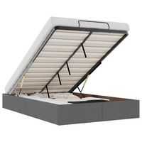 estructura de cama otomana sin colchon tela gris oscuro vidaxl