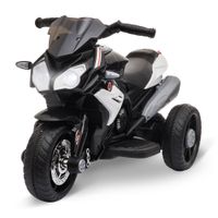 homcom moto electrica infantil con 3 ruedas trimoto para ninos 3 anos con bateria 6v recargable musica bocina faros 86x42x52 cm   aosom espana