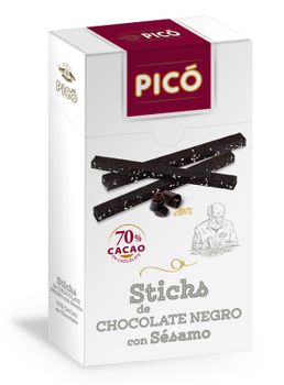Sticks de chocolate negro con galleta y sésamo Picó - 100g