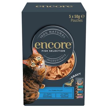 Encore Cat Gravy Pouch Pack mixto 20 x 50 g - Pack Ahorro - Selección de pescado (3 variedades)