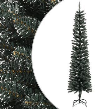 Árbol Navidad Artificial Estrecho Con Soporte Pvc Verde 240 Cm Vidaxl