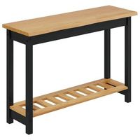mesa consola ekai negro 112 x 35 x 76 cm madera de pino maciza vidaxl