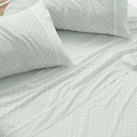 juego de sabanas 100 algodon diseno circulos 135 x 190200 cm - menta - burrito blanco