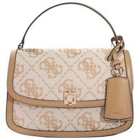 guess bolso bolso con solapa audrey monogramme beige logo para mujer