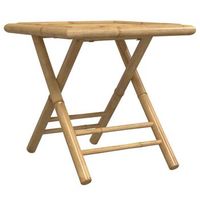 mesa plegable de jardin  mesa de exterior de bambu 45x45x45 cm