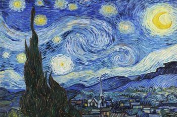 Cuadro la noche vincent van gogh impresión sobre lienzo 60x40cm