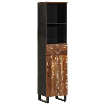 Mueble De Baño Madera Maciza Reciclada 38x33x160 Cm Vidaxl