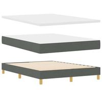 cama con somier con colchon gris oscuro 140 x 200 cm tela