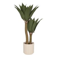 agave artificial nyer de 96 cm con maceta blanca - atmosphera createur dinterieur