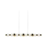 lampara colgante led pantalla de vidrio base de metal estilo glamuroso dorado sora