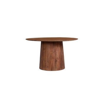 Mesa Redonda Colección Rimbaud Efecto Madera Marrón Claro Diámetro 130 Cm