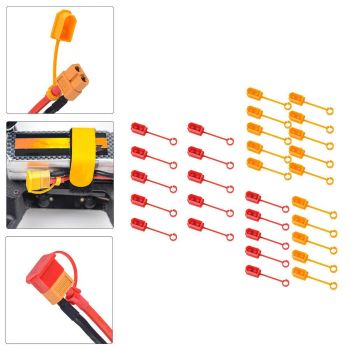 10PCS TAPA DE PROTECCIÓN DE CONECTOR DE TPU IMPRESA EN 3D CUBIERTA DE LA CARCASA DEL CONECTOR MASCULINO Y FEMENINO XT60