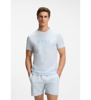 BOSS para hombre. 50491706 Camiseta RN azul (M), Casual, Algodón, Manga corta