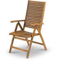silla de jardin fieldmann fdzn 4101-t plegable de acacia respaldo ajustable