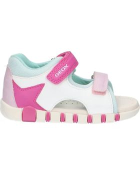 de GEOX B5517B 0BC14 B SANDAL IUPIDOO A C0563 WHITE-FUCHSIA