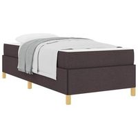 estructura de cama marron oscuro 100 x 200 cm tela vidaxl